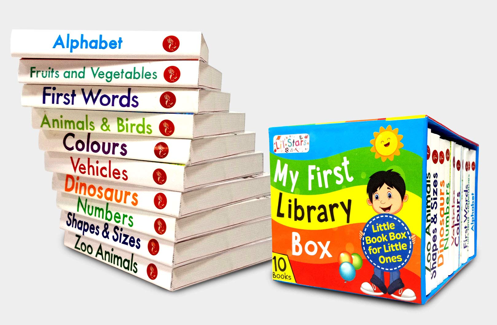 MY FIRST LIBRARY BOX SET-Set of 10 Preschool Board Books