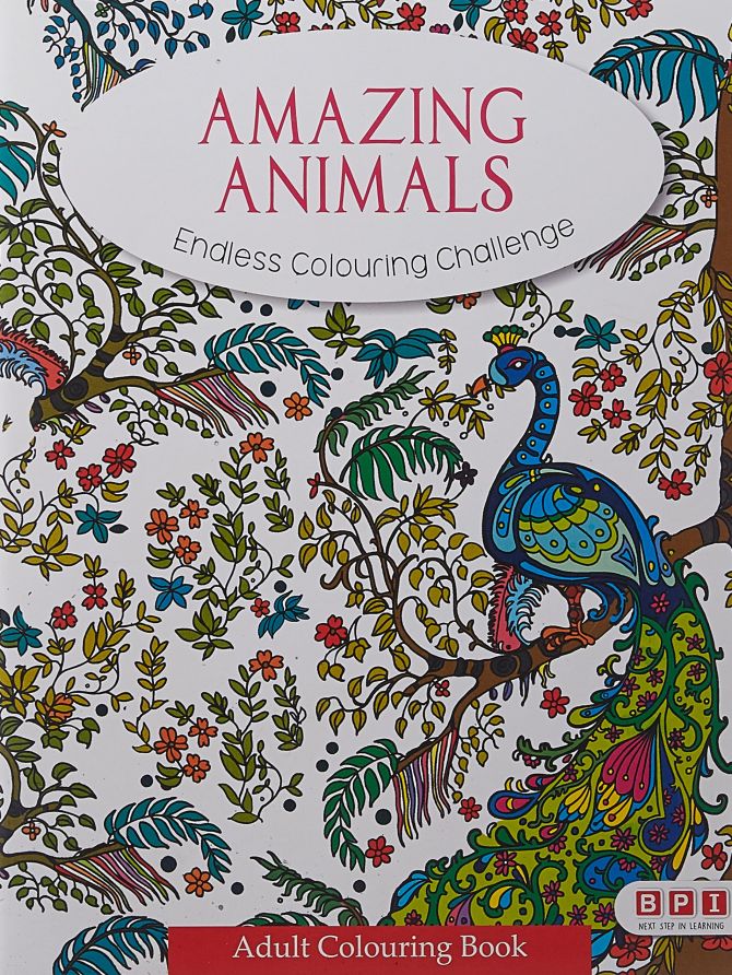 AMAZING ANIMALS ADULT COLOURING BOOK Endless Colouring Challenge