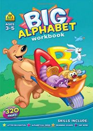 BIG ALPHABET WORKBOOK - Ages - 3-5, 320 Pages. Letter Recognition, Alphabetical Order, Beginning sounds and more!