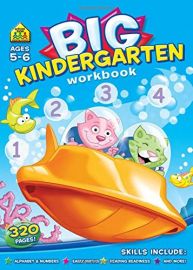 BIG KINDERGARTEN WORKBOOK. Ages 5-6, 320 Pages! Alphabet & Numbers, Early Maths, Reading readiness and more!