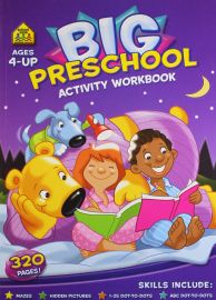 BIG PRESCHOOL ACTIVITY WORKBOOK- Ages 4-Up. 320 Pages. Mazes, Hidden Pictures, 1-25 Dot-to-Dots, ABC Dot-to-Dots!