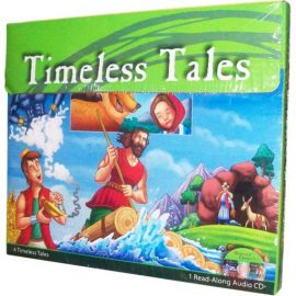Illustrated Classics -  TIMELESS TALES- Pack 3 of 4 Classics - Robinson Crusoe, Aladdin and the Magic Lamp, Little Red Riding Hood, Alibaba and the forty thieves -1 Read-along audio CD